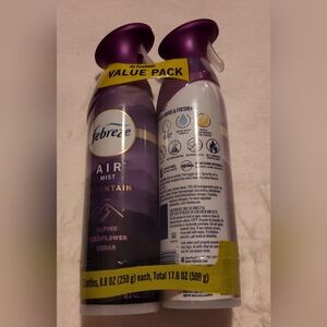 NWT! 2pk Mountain Scented Febreze Air Mist-8.8oz